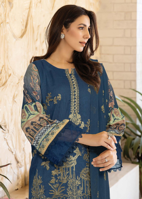 JOHRA 3PC EMBROIDED PRINTED LAWN SUIT JH-708