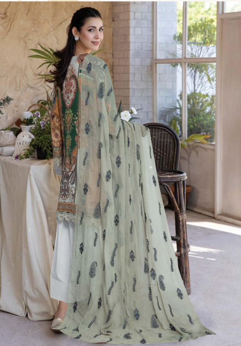 JOHRA 3PC EMBROIDED PRINTED LAWN SUIT JH-711