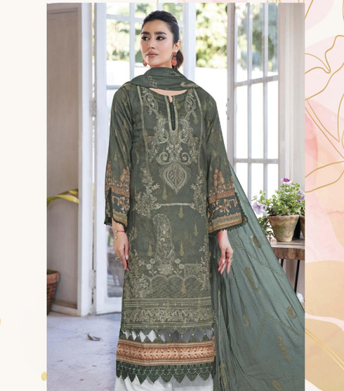 JOHRA 3PC EMBROIDED PRINTED LAWN SUIT JH-712