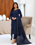 RAJWAN | 3PC EMB CHAMKI DORIA DHANAK WITH PLACHI SHAWL